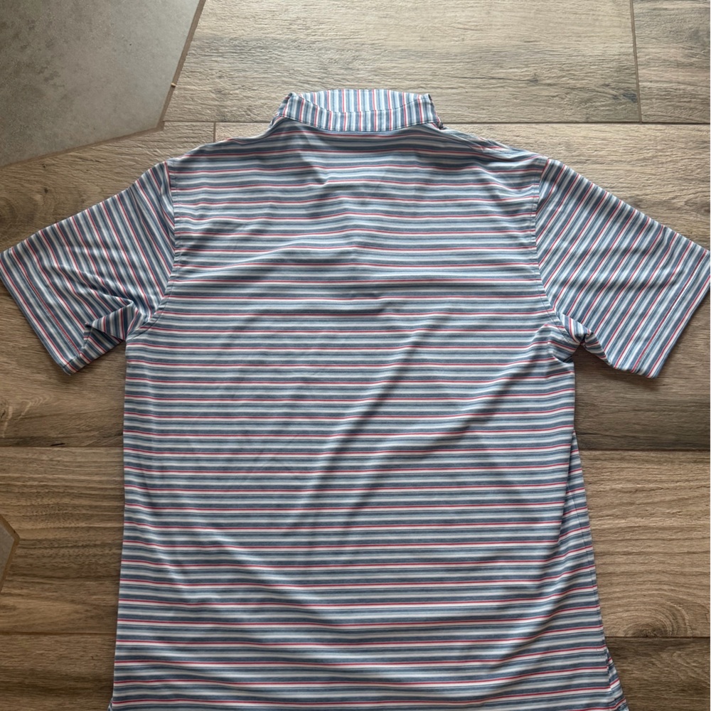 Peter Millar Blue and Red Striped Shirt